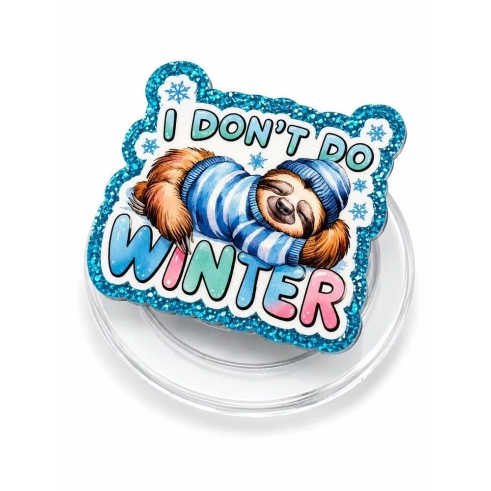 Custom “I Don’t Do Winter” Sloth Magnetic Phone Grip